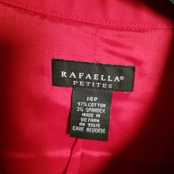 Rafaella Petites Red Lined Jacket Sz 14P - Picture 5 of 5